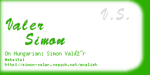 valer simon business card